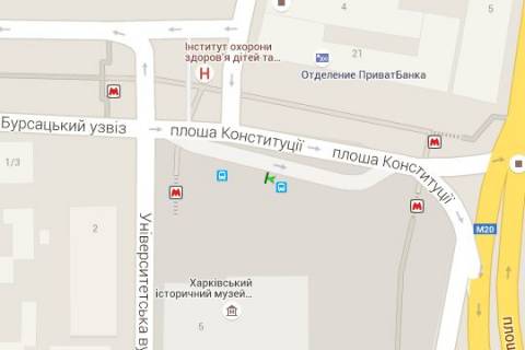 Citylight B in Kharkiv, 1.2x1.8  Konstitucii pl. - Universitets'ka st., (zupinka) No2 (D) scheme