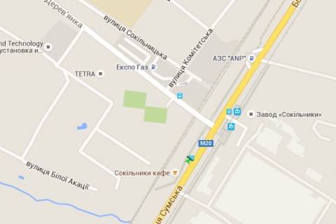 Citylight B in Kharkiv, 1.2x1.8  Sums'ka st. - Derev`anka st., (zupinka) scheme