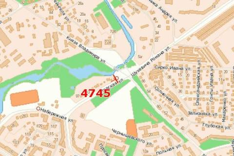 Billboard B in Rivne, 3x6  Litovs'ka st. - Knaza Volodimira st. scheme