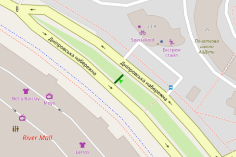 Scrolller, Scroll A in Kyiv, 2.3x3.14  Дніпровська наб., 23а (у напрямку Патона) - 44664 scheme