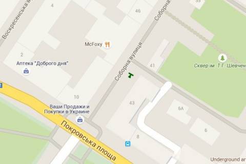 Citylight A in Sumi, 1.2x1.8  Soborna st., 43 (Pisohidna zona) scheme