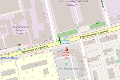 Billboard B in Vasylivka, 3x6  Vasil'kivs'ka st., 28 scheme