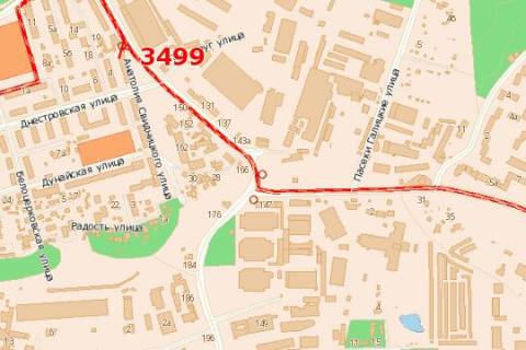 Billboard B in Vasylivka Zelena st., 140 scheme