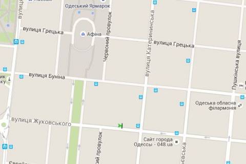 Citylight B in Odessa, 1.2x1.8  Zukovs'kogo st., 30 - Ekaterinins'ka st. scheme