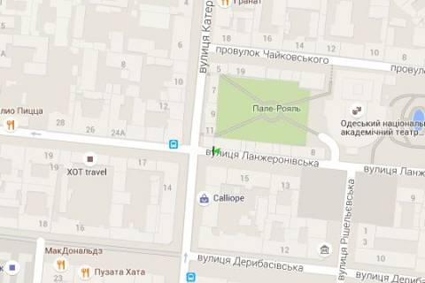 Citylight B in Odessa Lanzerons'ka st. (Lanzeronivs'ka st.) - Ekaterinins'ka st. scheme