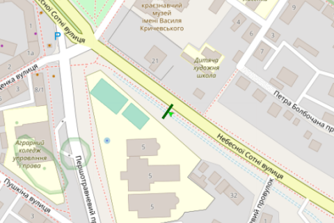 Billboard B in Poltava, 3x6  Nebesnoi Sotni st., 22 scheme