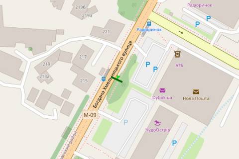 Citylight B in Lviv, 1.2x1.8  Bogdana Hmel'nic'kogo st., 176 scheme