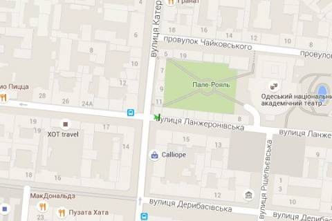 Citylight A in Odessa Lanzerons'ka st. (Lanzeronivs'ka st.) - Ekaterinins'ka st. scheme