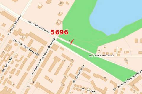 Billboard B in Sumi, 3x6  Harkivs'ka st., (ozero "Ceha") scheme