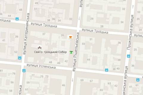 Citylight B in Odessa, 1.2x1.8  Risel'evs'ka st., 38 scheme