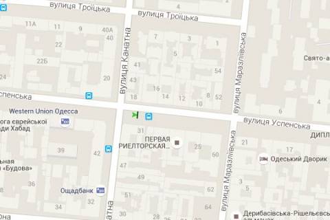 Citylight A in Odessa, 1.2x1.8  Uspens'ka st. - Kanatna st., 45 (ostanovka) scheme