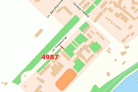 Billboard A in Sumi, 3x6  Romens'ka st., 87 scheme