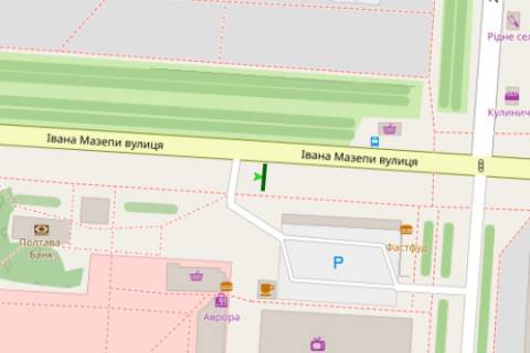 Citylight A in Poltava, 1.2x1.8  Ivana Mazepi st., 45 (No2) scheme