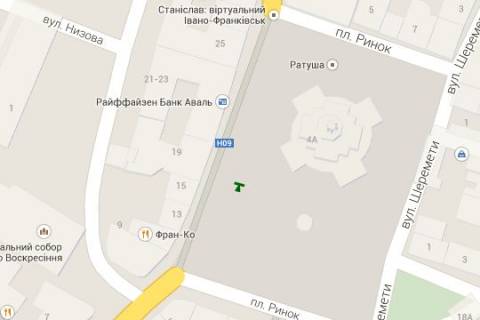 Backlight B in Ivano-Frankivsk, 1.2x1.8  Rinok pl. - Galic'ka st., 27 scheme