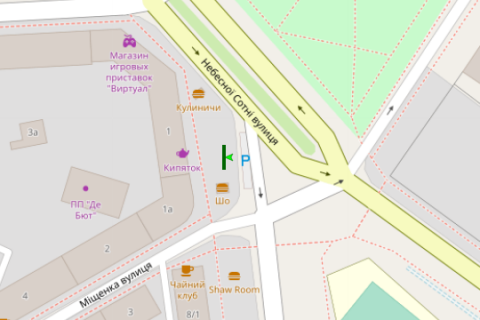 Billboard B in Poltava, 3x6  Nebesnoi Sotni st. - Persotravnevij prosp. scheme