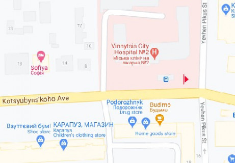 Scrolller, Scroll A in Vinnytsia, 2.3x3.14  Коцюбинського просп., 6 - Папаніна вул. - 663434 scheme