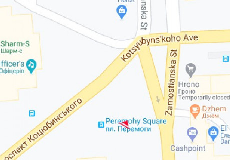 Scrolller, Scroll A in Vinnytsia, 2.3x3.14  Коцюбинського просп. - Замостянська
 вул. (50-річчя Перемоги бульв.) - 663425 scheme