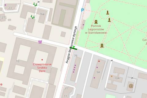 Billboard B in Ivano-Frankivsk, 3x6  Andria Mel'nika st., 9 scheme