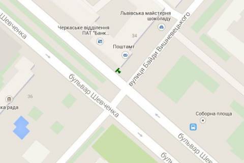 Citylight A in Cherkasy, 1.2x1.8  Sevcenka bul'v. - Bajdi-Visnevec'kogo st., 34 scheme