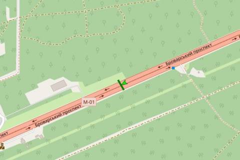 Billboard A in Vasylivka, 6x3  Brovars'kij prosp.,  na rozpodiluvaci No5 (v napramku Kieva) scheme