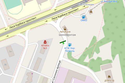 Billboard B in Vasylivka, 3x6  Sim`i Sosninih st. - Lesa Kurbasa prosp., naproti "AvtoBana" (v napramku Lesa Kurbasa) scheme