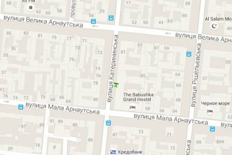 Citylight A in Odessa, 1.2x1.8  Ekaterinins'ka st., 85 - Mala Arnauts'ka st. scheme