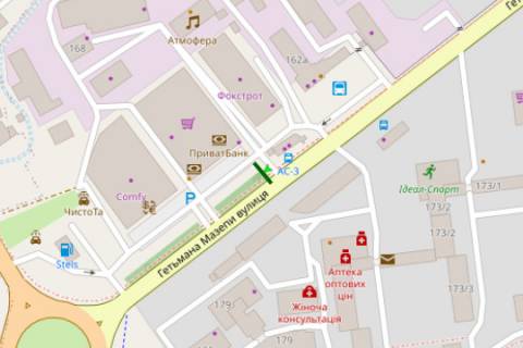Citylight A in Ivano-Frankivsk, 1.2x1.8  Get'mana Mazepi st., 168a (No1) scheme