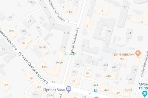 Citylight A in Kyiv, 1.2x1.8  Tarasivs'ka st., 11 scheme