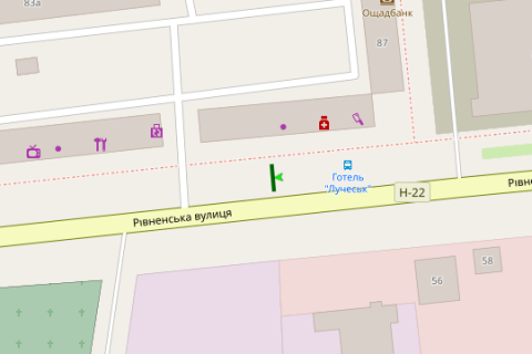 Backlight A in Lutsk, 1.2x1.8  Rivnen's'ka st., 85 scheme