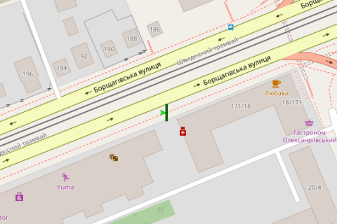 Prismatron, Prism A in Kyiv, 3x6  Borsagivs'ka st., 171/18: magazin "Spektr" - 346801 scheme