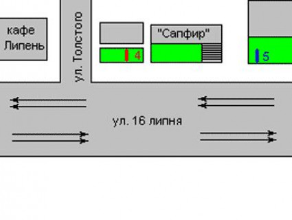 Backlight A in Rivne, 1.2x1.8  Mickevica st., 138 - Knaza Volodimira st. scheme
