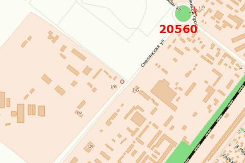 Billboard A in Cherkasy, 3x6  Smilans'ka st. - Himikiv prosp. scheme