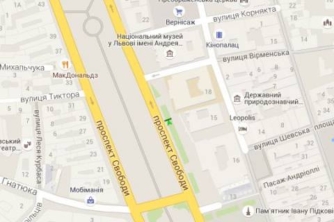 Citylight A in Lviv, 1.2x1.8  Svobodi prosp., 18 scheme