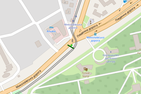 Citylight B in Odessa, 1,2х1,8  Mikolaivs'ka doroga (san. <<Moloda Gvardia>>) scheme