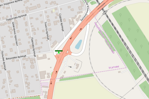 Billboard B in Odessa trasi, 5x12  Ob'izdna doroga, km. 20+100 (u napramku  trasi Kiiv - Odessa) scheme