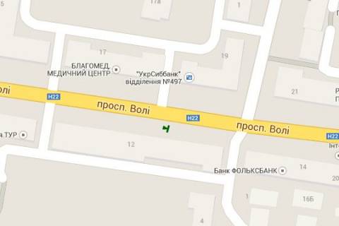 Citylight A in Lutsk, 1.2x1.8  Voli prosp., 12 (No2) scheme