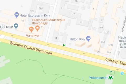 Citylight A in Kyiv, 1.2x1.8  Sevcenka Tarasa bul'v., 34 scheme