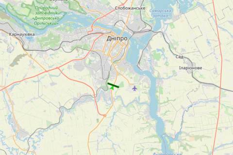 Billboard B in Dnipro (Dnipropetrovsk), 3x6  Zaporiz'ke sose, 419km + 945m scheme