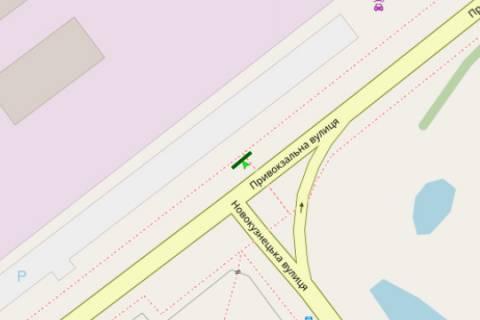 Billboard A in Zaporizhzhya, 3x6  Privokzal'na st. (Lunacars'kogo st.) - Novokuznec'ka st. scheme