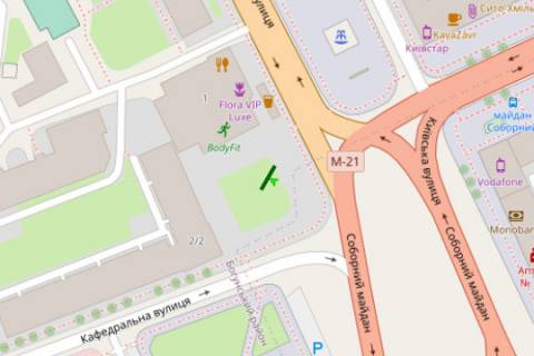 Citylight A in Zhytomyr, 1.2x1.8  Soborna pl., 2 - Kafedral'na st. scheme