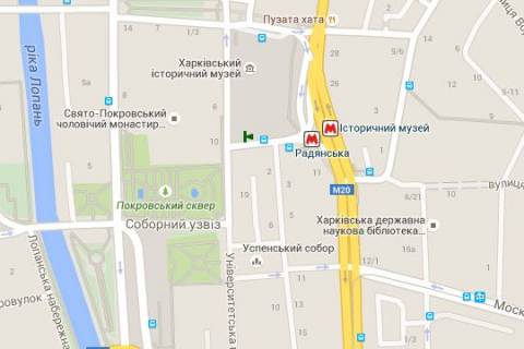 Citylight A in Kharkiv, 1.2x1.8  Konstitucii pl. - Universitets'ka st., (zupinka) (A) scheme