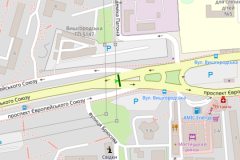 Video Billboard A in Kyiv, 4x8  Правди просп. - Вишгородська вул., (розширення 768х384) - 555649 scheme