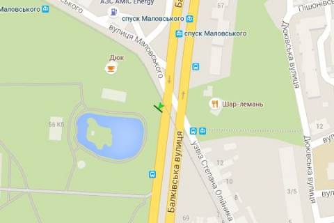 Billboard A in Odessa, 3x6  Balkivs'ka st. - Malovs'kogo st. scheme