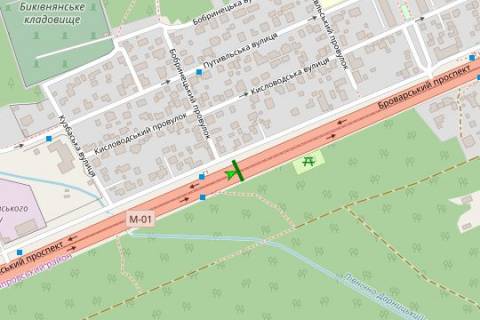 Billboard A in Vasylivka, 6x3  Brovars'kij prosp., na rozpodiluvaci No3 (v napramku Brovariv) scheme