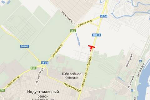 Billboard B in Pidgorodne, 3x6  Trasa Dnipro - Pidgorodne - Donec'k, 1-j km. (napramok z Dnipra) scheme