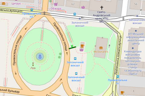 Citylight B in Odessa, 1,2х1,8  Privokzal'na pl., 3 (1,95h2,93) scheme