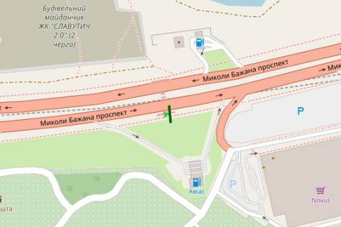 Backlight A in Kyiv, 4x8  Mikoli Bazana prosp., 4 (u napramku Harkivs'koi pl.) scheme