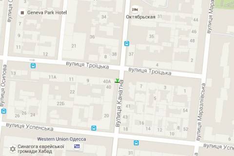 Citylight A in Odessa, 1.2x1.8  Kanatna st. - Troic'ka st. scheme