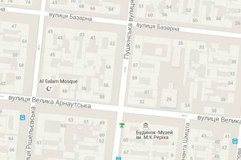 Citylight A in Odessa, 1.2x1.8  Puskins'ka st., 63 - Velika Arnauts'ka st. scheme