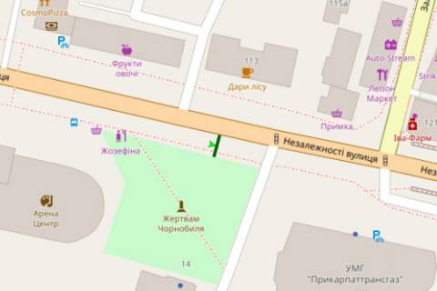 Citylight A in Ivano-Frankivsk, 1.2x1.8  Nezaleznosti st. - Suheviciv st. scheme